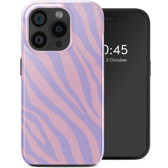 Selencia Vivid Backcover met MagSafe voor de Apple iPhone 15 Pro - Zebra Light Pink Lilac Meerkleurig