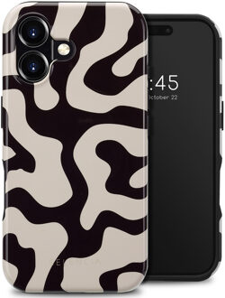 Selencia Vivid Backcover met MagSafe voor de Apple iPhone 16 - Art Wave Black Meerkleurig