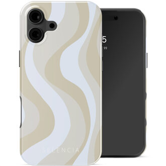 Selencia Vivid Backcover met MagSafe voor de Apple iPhone 16 - Desert Waves Beige Meerkleurig