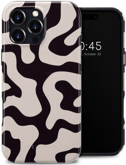 Selencia Vivid Backcover met MagSafe voor de Apple iPhone 16 Pro Max - Art Wave Black Meerkleurig