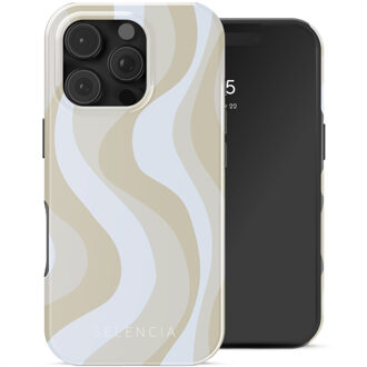 Selencia Vivid Backcover met MagSafe voor de Apple iPhone 16 Pro Max - Desert Waves Beige Meerkleurig