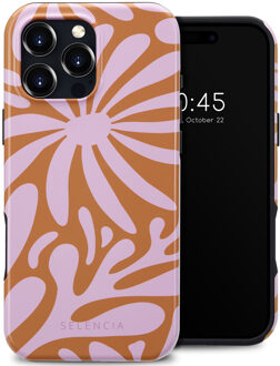 Selencia Vivid Backcover met MagSafe voor de Apple iPhone 16 Pro Max - Modern Bloom Pink Meerkleurig