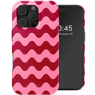 Selencia Vivid Backcover met MagSafe voor de Apple iPhone 16 Pro - Wave Vibes Lipstick Meerkleurig