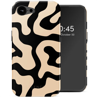 Selencia Vivid Backcover met MagSafe voor de Apple iPhone 16e - Art Wave Black Meerkleurig