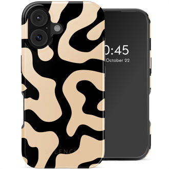 Selencia Vivid Backcover met MagSafe voor de Apple iPhone 17 - Art Wave Black Meerkleurig