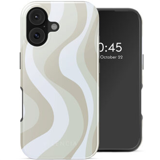 Selencia Vivid Backcover met MagSafe voor de Apple iPhone 17 - Desert Waves Beige Meerkleurig