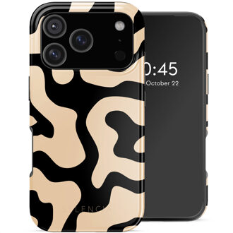 Selencia Vivid Backcover met MagSafe voor de Apple iPhone 17 Pro - Art Wave Black Meerkleurig