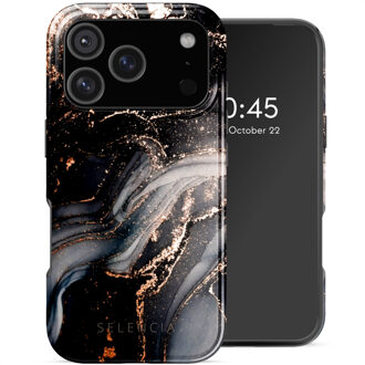 Selencia Vivid Backcover met MagSafe voor de Apple iPhone 17 Pro - Chic Marble Black Meerkleurig