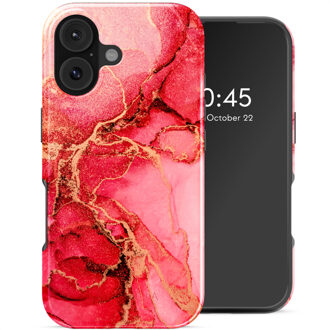 Selencia Vivid Backcover met MagSafe voor de Apple iPhone 17 - Rosy Marble Meerkleurig