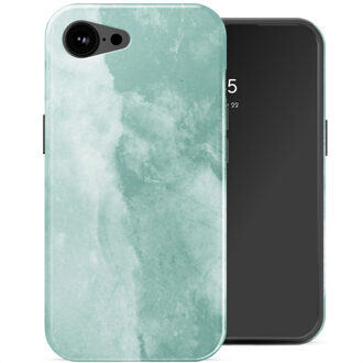 Selencia Vivid Backcover met MagSafe voor de Apple iPhone 17e / 16e - Marble Grayed Jade Meerkleurig