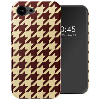 Selencia Vivid Backcover met MagSafe voor de Apple iPhone 17e / 16e - Pied-de-Poule Meerkleurig