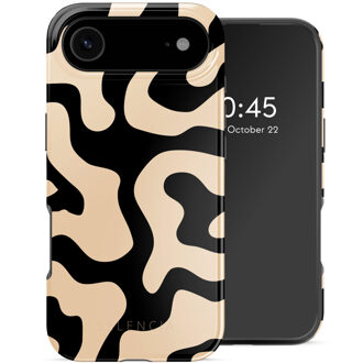 Selencia Vivid Backcover met MagSafe voor de Apple iPhone Air - Art Wave Black Meerkleurig