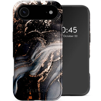 Selencia Vivid Backcover met MagSafe voor de Apple iPhone Air - Chic Marble Black Meerkleurig