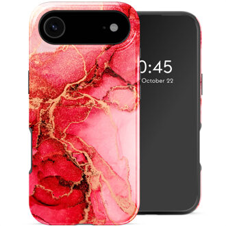 Selencia Vivid Backcover met MagSafe voor de Apple iPhone Air - Rosy Marble Meerkleurig