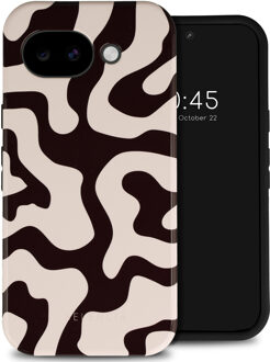 Selencia Vivid Backcover met MagSafe voor de Google Pixel 10a - Art Wave Black Meerkleurig