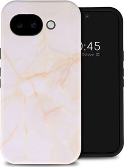 Selencia Vivid Backcover met MagSafe voor de Google Pixel 10a - Golden Beige Marble Meerkleurig