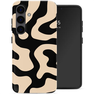 Selencia Vivid Backcover met MagSafe voor de Samsung Galaxy S24 - Art Wave Black Meerkleurig