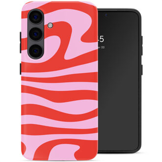 Selencia Vivid Backcover met MagSafe voor de Samsung Galaxy S24 - Dream Swirl Pink Meerkleurig