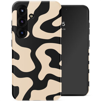 Selencia Vivid Backcover met MagSafe voor de Samsung Galaxy S25 - Art Wave Black Meerkleurig