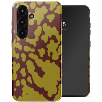 Selencia Vivid Backcover met MagSafe voor de Samsung Galaxy S25 - Moo'd Olive Dust Meerkleurig