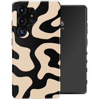 Selencia Vivid Backcover met MagSafe voor de Samsung Galaxy S25 Ultra - Art Wave Black Meerkleurig