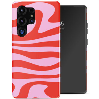 Selencia Vivid Backcover met MagSafe voor de Samsung Galaxy S25 Ultra - Dream Swirl Pink Meerkleurig