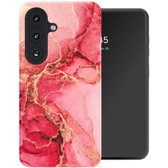 Selencia Vivid Backcover met MagSafe voor de Samsung Galaxy S26 - Rosy Marble Meerkleurig