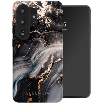 Selencia Vivid Backcover met MagSafe voor de Samsung Galaxy S26 Ultra - Chic Marble Black Meerkleurig