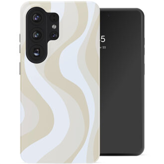 Selencia Vivid Backcover met MagSafe voor de Samsung Galaxy S26 Ultra - Desert Waves Beige Meerkleurig