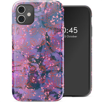 Selencia Vivid Backcover voor de Apple iPhone 11 - Fresh Paint Flower Orange Meerkleurig