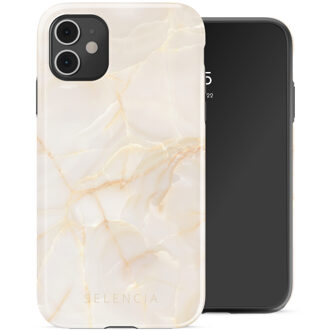 Selencia Vivid Backcover voor de Apple iPhone 11 - Golden Beige Marble Meerkleurig