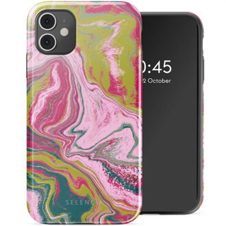 Selencia Vivid Backcover voor de Apple iPhone 11 - Marble Pink Meerkleurig