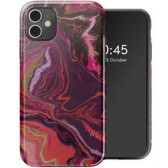 Selencia Vivid Backcover voor de Apple iPhone 11 - Marble Purple Meerkleurig