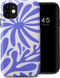 Selencia Vivid Backcover voor de Apple iPhone 11 - Modern Bloom Sapphire Blue Meerkleurig