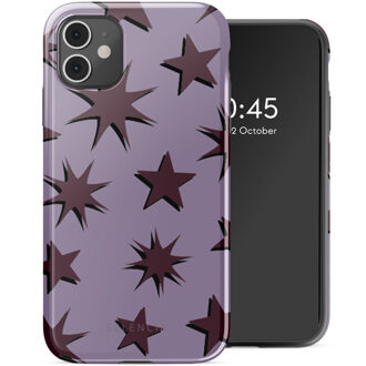 Selencia Vivid Backcover voor de Apple iPhone 11 - Stars Plum Lilac Meerkleurig