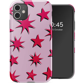 Selencia Vivid Backcover voor de Apple iPhone 11 - Stars Rubine Red Light Pink Meerkleurig
