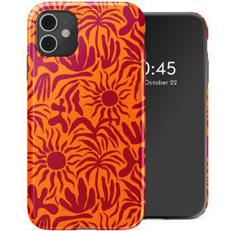 Selencia Vivid Backcover voor de Apple iPhone 11 - Tropical Vibes Apricot Meerkleurig