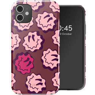 Selencia Vivid Backcover voor de Apple iPhone 11 - Wavy Smiley Pink Meerkleurig