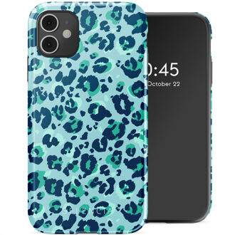 Selencia Vivid Backcover voor de Apple iPhone 11 - Wild Spots Light Blue Meerkleurig
