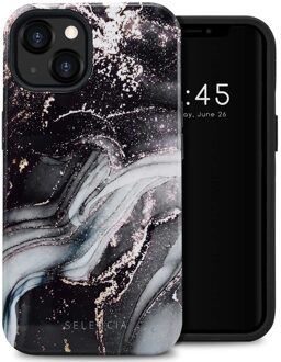 Selencia Vivid Backcover voor de Apple iPhone 13 - Chic Marble Black Meerkleurig