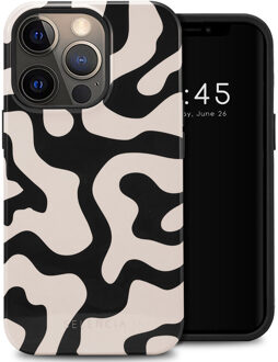 Selencia Vivid Backcover voor de Apple iPhone 13 Pro - Art Wave Black Meerkleurig