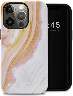 Selencia Vivid Backcover voor de Apple iPhone 13 Pro - Chic Marble Gold Meerkleurig