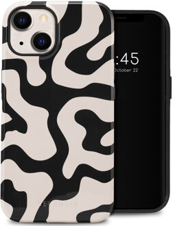 Selencia Vivid Backcover voor de Apple iPhone 14 - Art Wave Black Meerkleurig