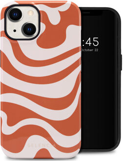Selencia Vivid Backcover voor de Apple iPhone 14 - Dream Swirl Orange Meerkleurig
