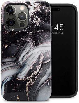 Selencia Vivid Backcover voor de Apple iPhone 14 Pro Max - Chic Marble Black Meerkleurig