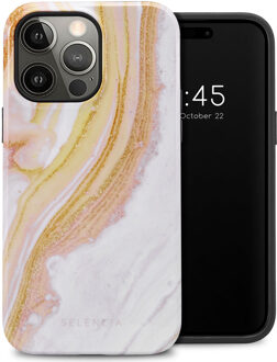 Selencia Vivid Backcover voor de Apple iPhone 14 Pro Max - Chic Marble Gold Meerkleurig