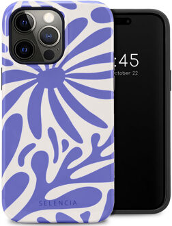 Selencia Vivid Backcover voor de Apple iPhone 14 Pro Max - Modern Bloom Sapphire Blue Meerkleurig