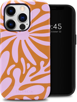 Selencia Vivid Backcover voor de Apple iPhone 14 Pro - Modern Bloom Pink Meerkleurig