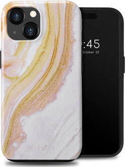 Selencia Vivid Backcover voor de Apple iPhone 15 - Chic Marble Gold Meerkleurig