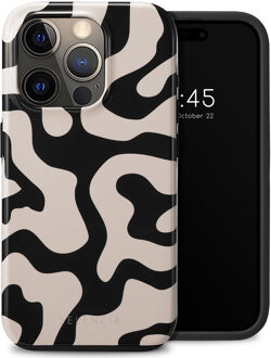 Selencia Vivid Backcover voor de Apple iPhone 15 Pro - Art Wave Black Meerkleurig